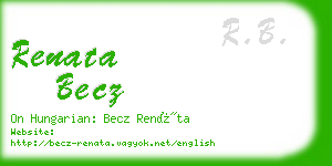 renata becz business card